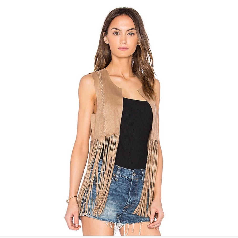 NWT BB Dakota Womens Boggs Soft Faux Fringe Vest